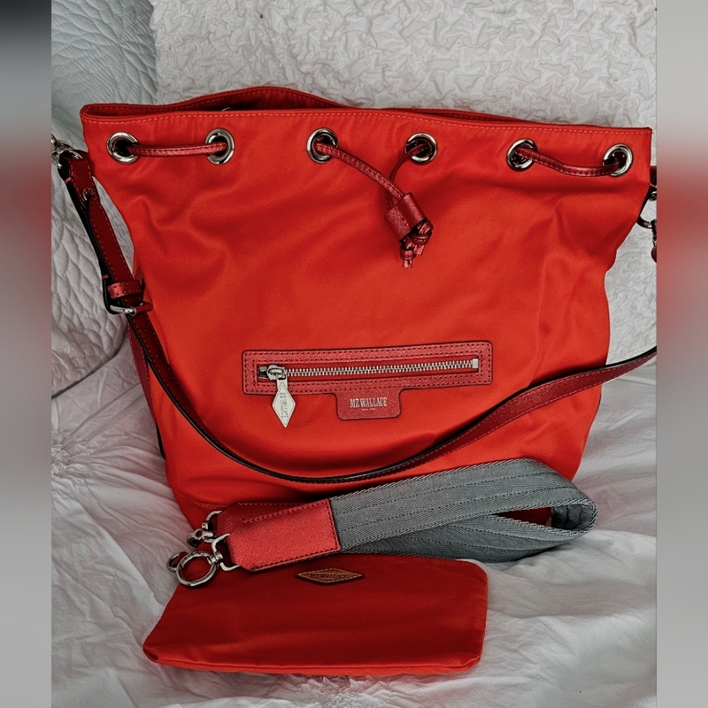 MZ Wallace Rome Bedford In Papaya Bucket Bag